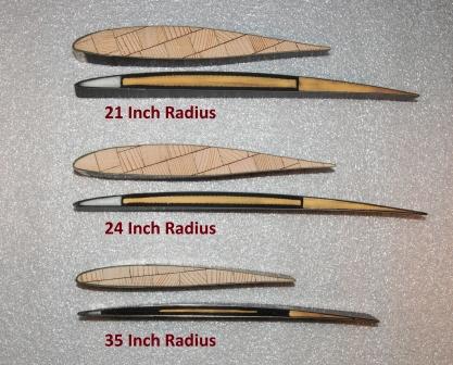 Hartzell's High Performance Thinner, Aerodynamic-Grade Composite Blade Cross Section Compared to Wood-Grade Profile