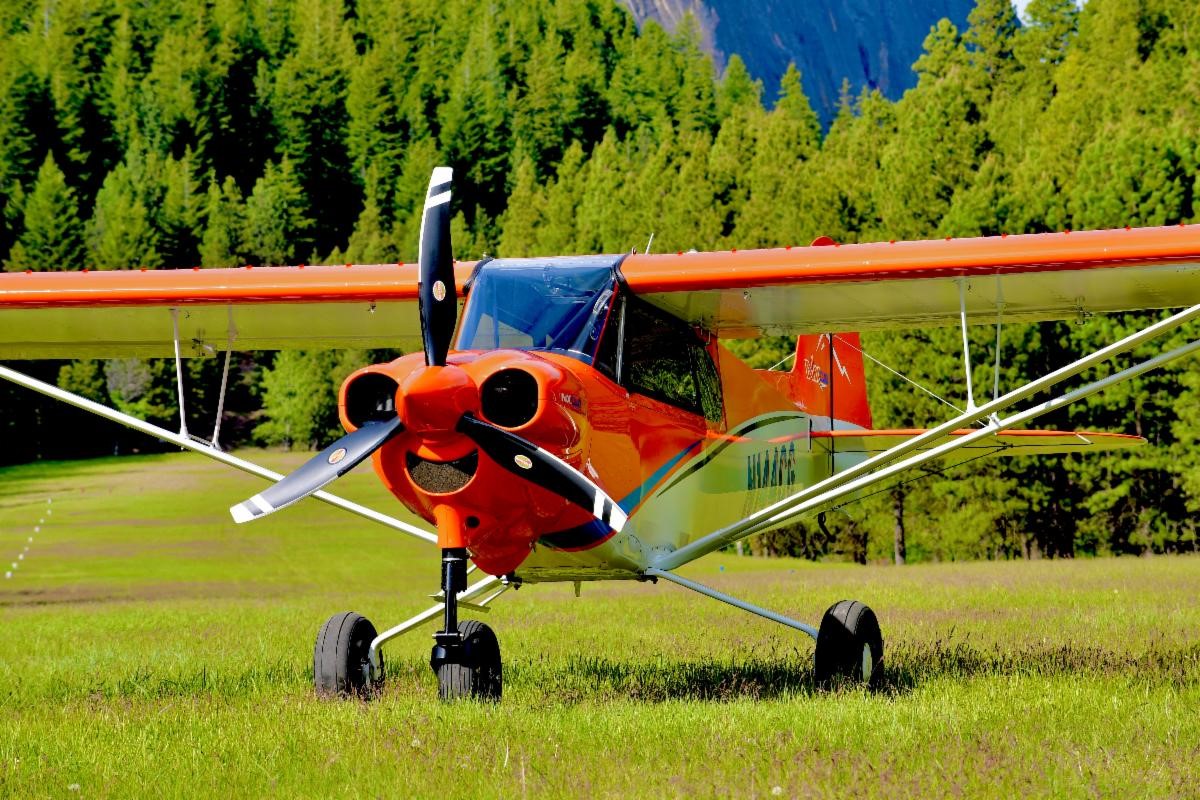 Orange CubCrafters' NXCub with 3-blade Pathfinder