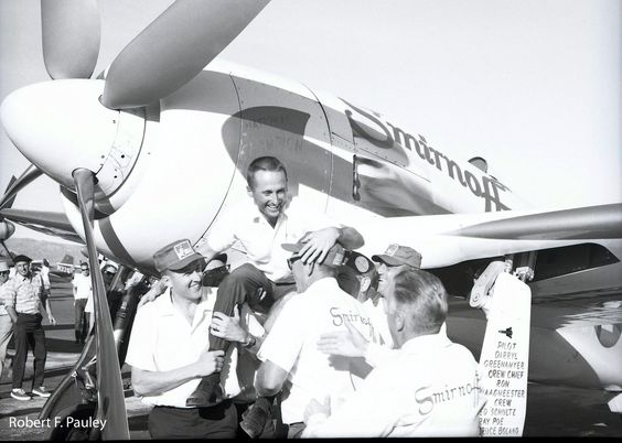 Black and white photo of pilot Darryl Greenamyer