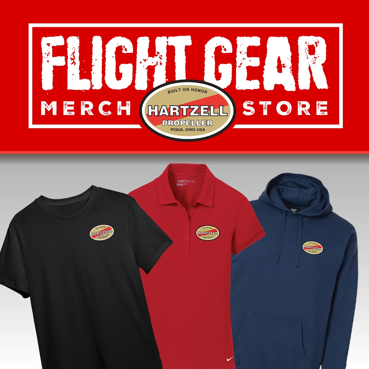 Flight Gear Merch Store Hartzell Propeller Polos