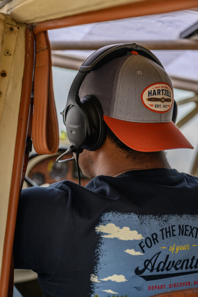 Hartzell hat with Bose A30 Headset